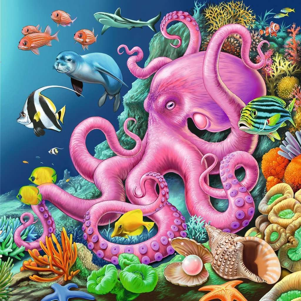 Ravensburger Underwater Sealife Adventure 3x 49 Pieces Jigsaw Puzzles for Kids Age 5 Years Up