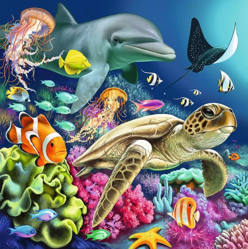 Ravensburger Underwater Sealife Adventure 3x 49 Pieces Jigsaw Puzzles for Kids Age 5 Years Up