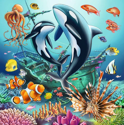 Ravensburger Underwater Sealife Adventure 3x 49 Pieces Jigsaw Puzzles for Kids Age 5 Years Up