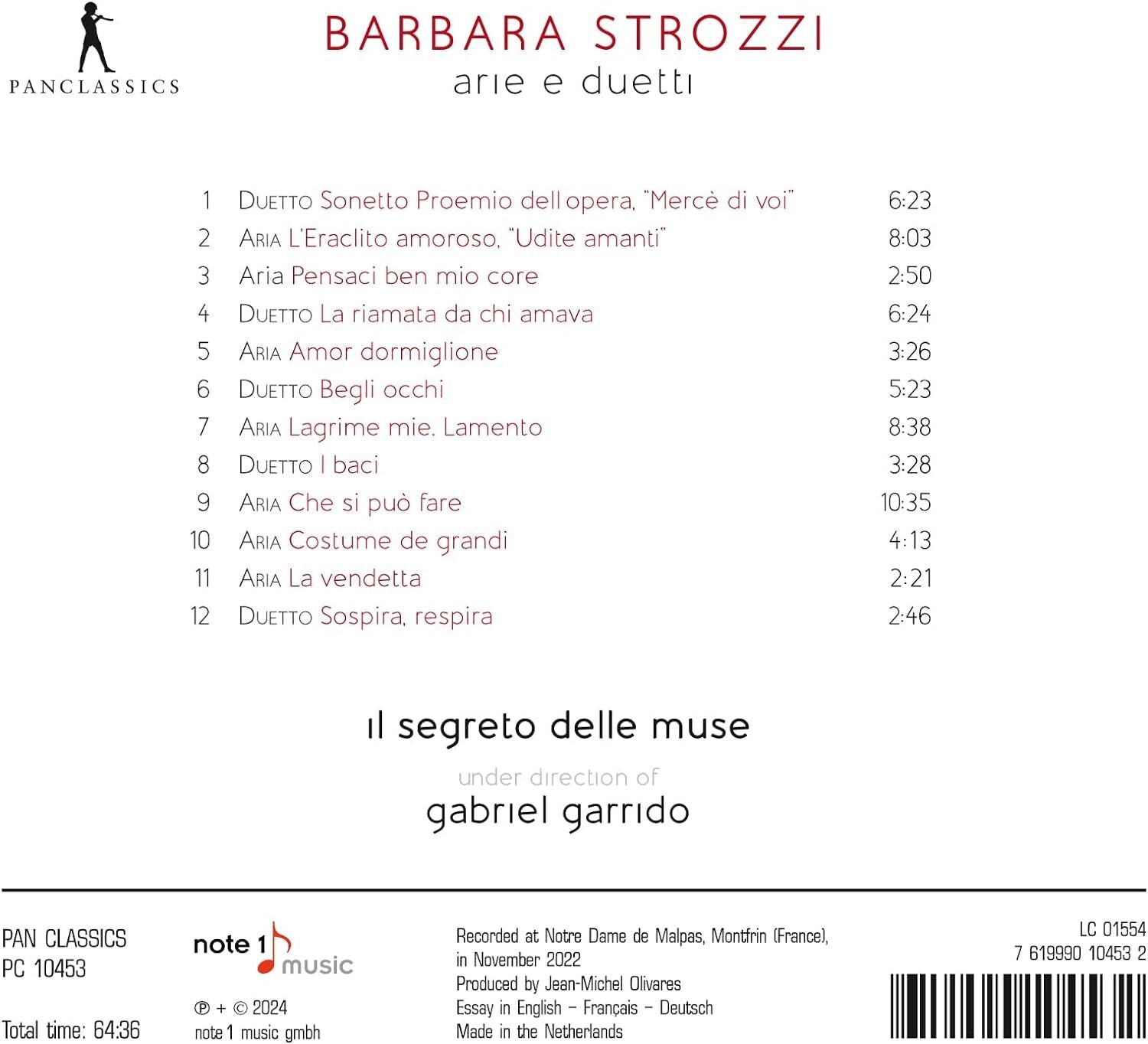 Barbara Strozzi: Arie E Duetti