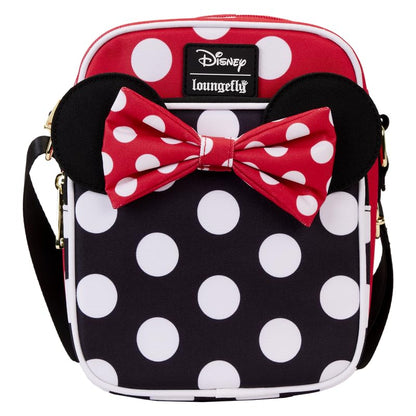 Loungefly Disney Minnie Mouse Rocks the Dots Classic Nylon Passport Cross Body Bag