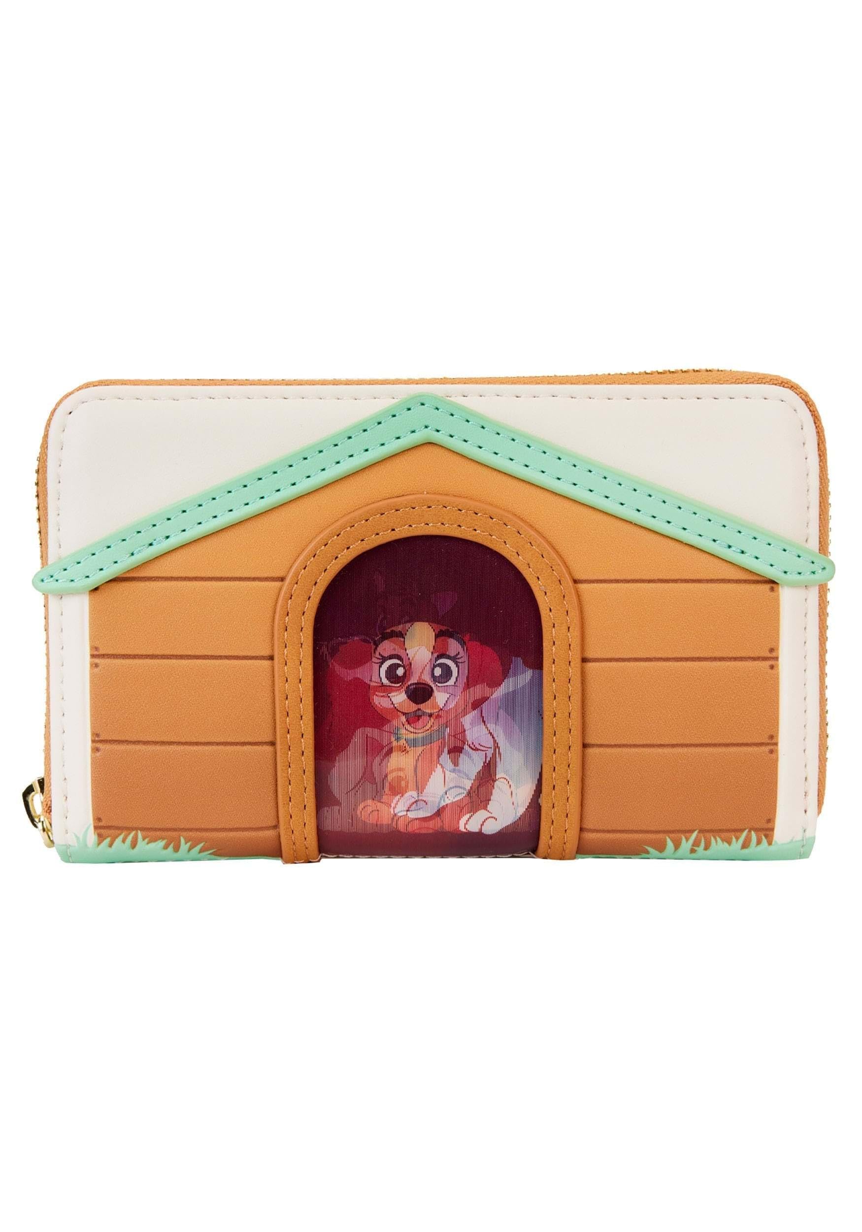 Loungefly Disney I Heart Disney Dogs Dog House Triple Lenticular Zip Around Wallet, Multi, Zip Around Wallet