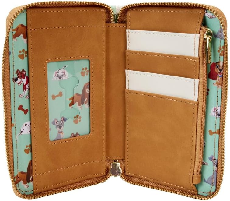 Loungefly Disney I Heart Disney Dogs Dog House Triple Lenticular Zip Around Wallet, Multi, Zip Around Wallet