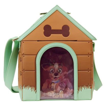 Loungefly I Heart Disney Dogs Dog House Triple Lenticular Figural Crossbody Bag, Multi