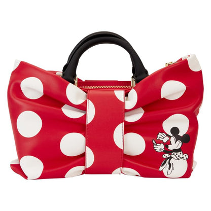 Loungefly Disney Minnie Mouse Rocks the Dots Bow Figural Crossbody Bag, Multi