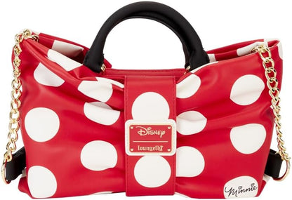 Loungefly Disney Minnie Mouse Rocks the Dots Bow Figural Crossbody Bag, Multi