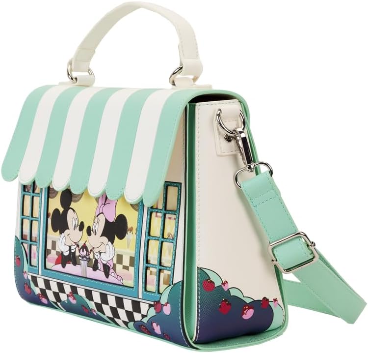 Loungefly Disney Mickey and Minnie Date Night Diner Crossbody Bag, Multi