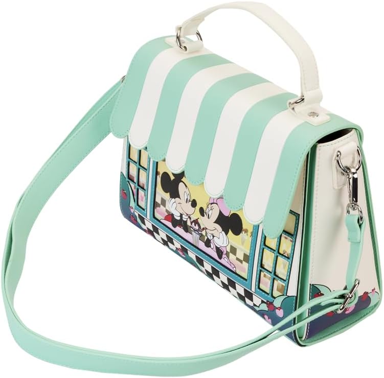 Loungefly Disney Mickey and Minnie Date Night Diner Crossbody Bag, Multi