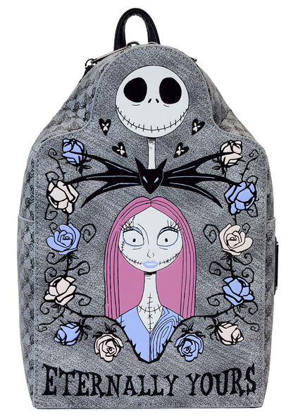 Loungefly Nightmare Before Christmas Jack and Sally Eternally Yours Tombstone Double Strap Shoulder Bag, Multi, Mini