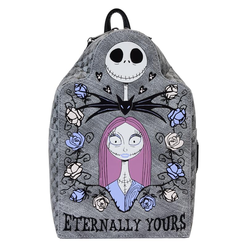 Loungefly Nightmare Before Christmas Jack and Sally Eternally Yours Tombstone Double Strap Shoulder Bag, Multi, Mini