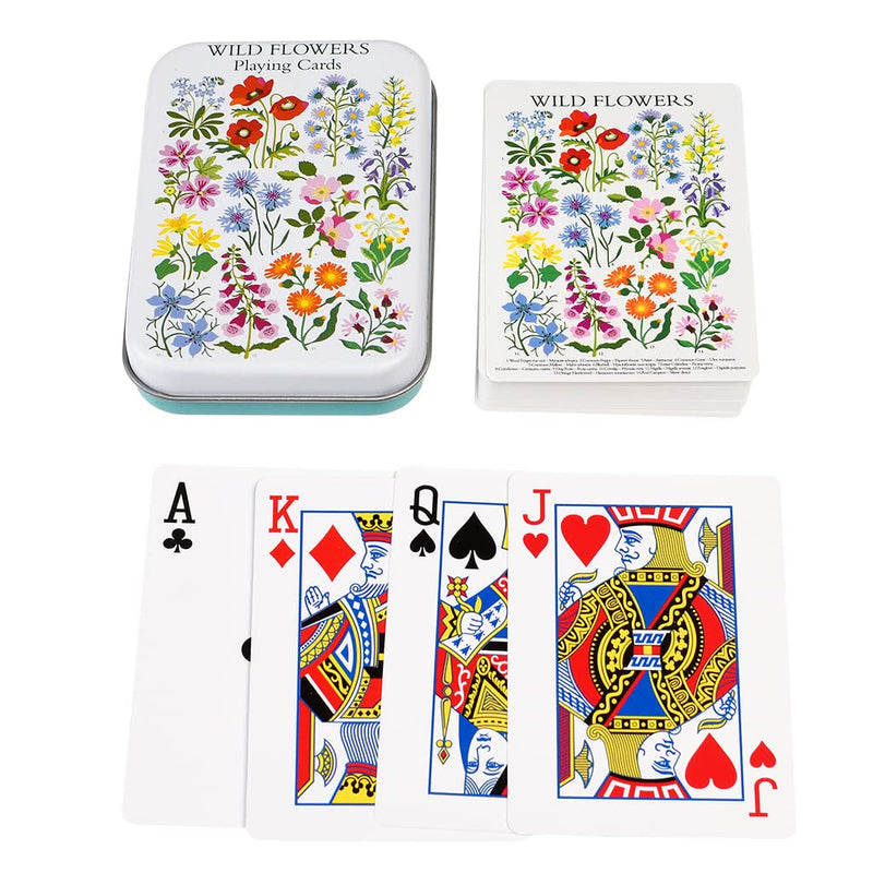 Rex London Wild Flowers Playing Cards in a Tin
