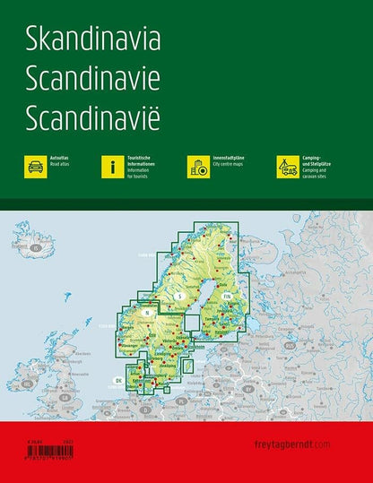 Scandinavia, Autoatlas 1:200,000 - 1:400,000, freytag & berndt