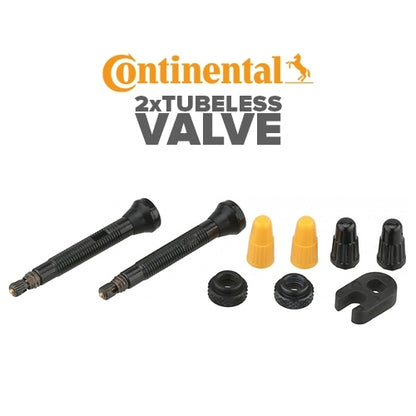 Continental Tubless Valve Set Presta (2Pcs) Black 40mm