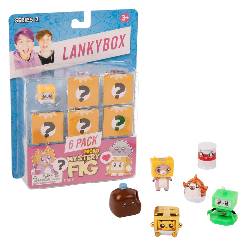 LankyBox Mystery Micro Figure 6 Pack, Series 2, Collectible Mini Figures, Ultra-Rare Editions, Officially Licensed Merch- Styles May Vary