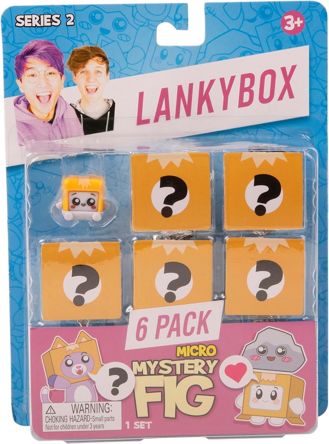 LankyBox Mystery Micro Figure 6 Pack, Series 2, Collectible Mini Figures, Ultra-Rare Editions, Officially Licensed Merch- Styles May Vary