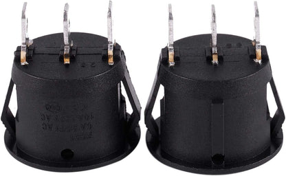 Reround 2 x AC 6A / 250V 10A / 125V 3 pin SPDT ON/OFF/ON 3 posizionatori rotativi