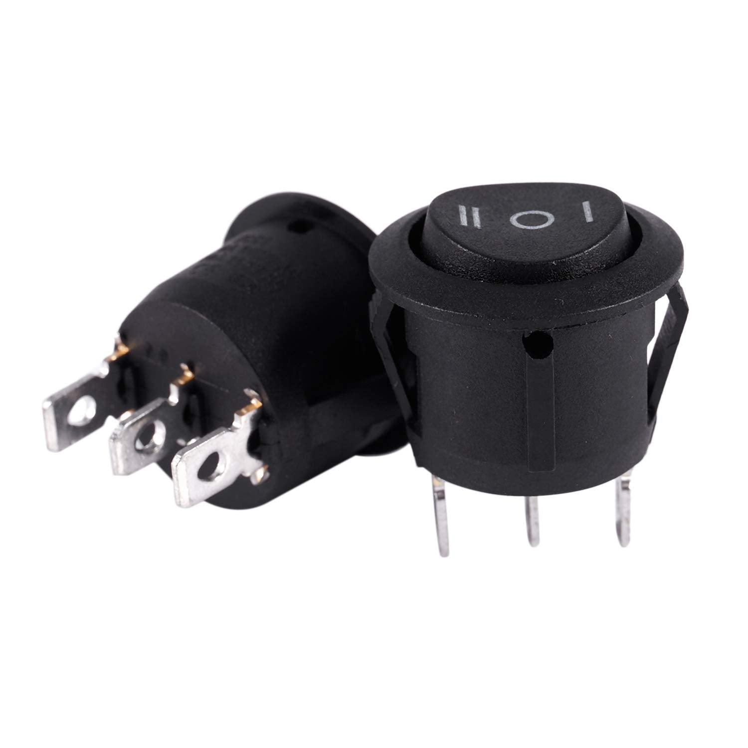 Reround 2 x AC 6A / 250V 10A / 125V 3 pin SPDT ON/OFF/ON 3 posizionatori rotativi