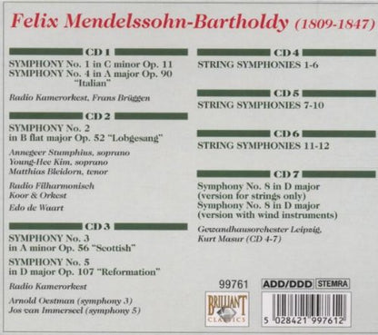 Mendelssohn: Complete Symphonies