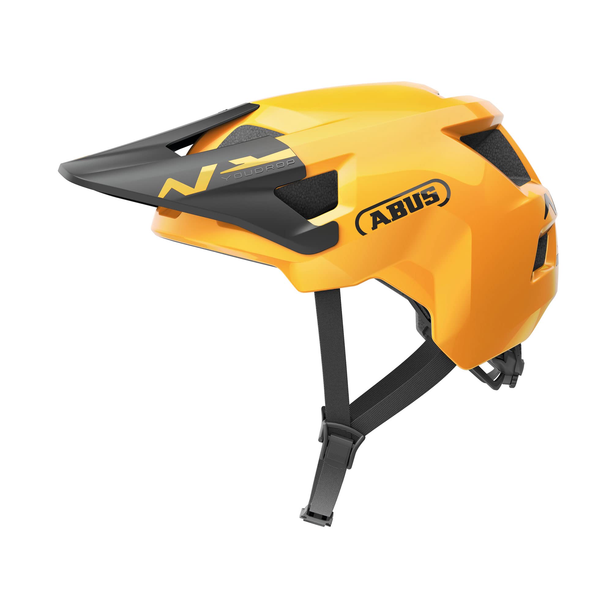 ABUS MTB Helmet YouDrop - Bike Helmet for Kids and Teens S (48-55 cm) Gelb (icon yellow)