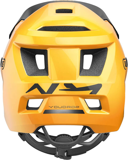 ABUS MTB Helmet YouDrop - Bike Helmet for Kids and Teens S (48-55 cm) Gelb (icon yellow)