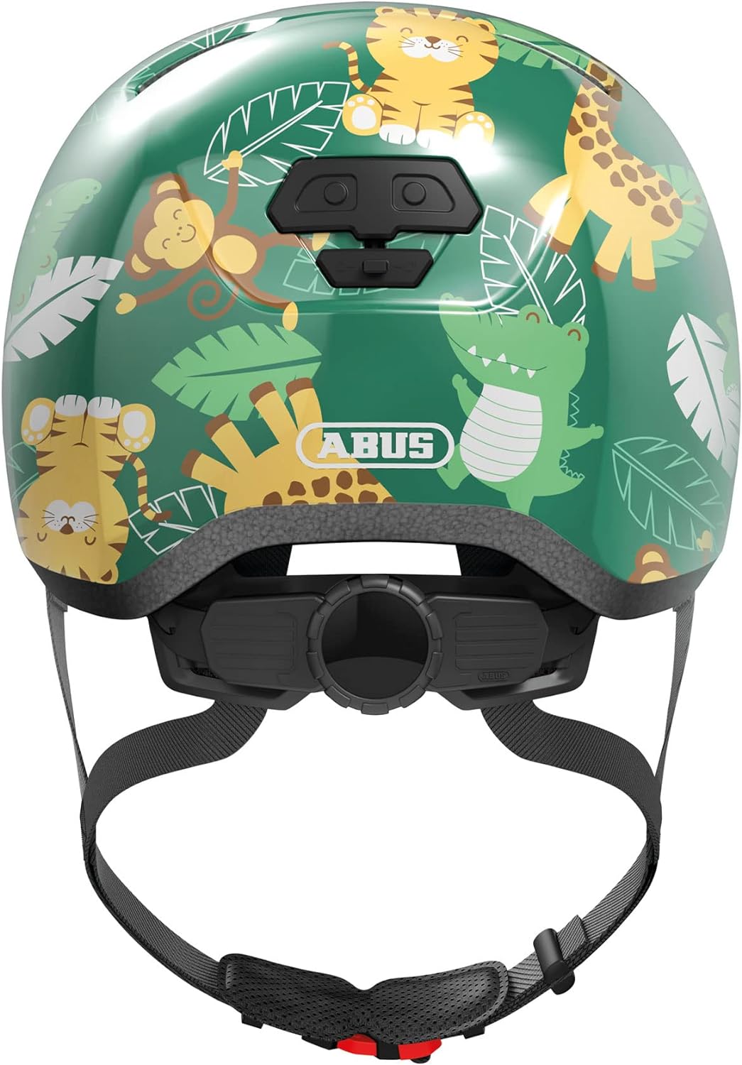 ABUS children's helmet Skurb Kid - robust bike helmet in skate style with room for a ponytail and various designs - for girls and boys S (45-50 cm) Grün (green jungle)