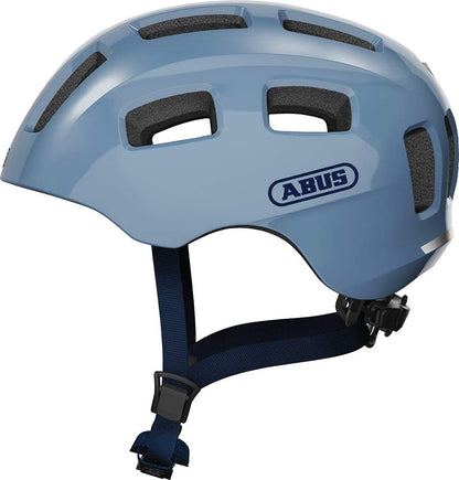 ABUS Youn-I 2.0 bike helmet - with light for children, teenagers and young adults - for girls and boys Light blue (glacier blue) S (48-54 cm) Youn-I 2.0