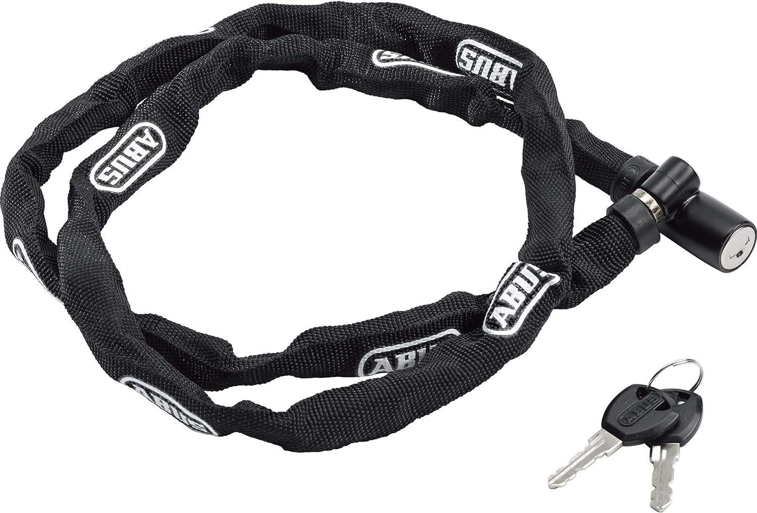 ABUS chain lock 1500 Web - special steel bicycle lock - 4 mm thick round chain - ABUS security level 3 - 110 cm - black Black 110 cm Web 1500
