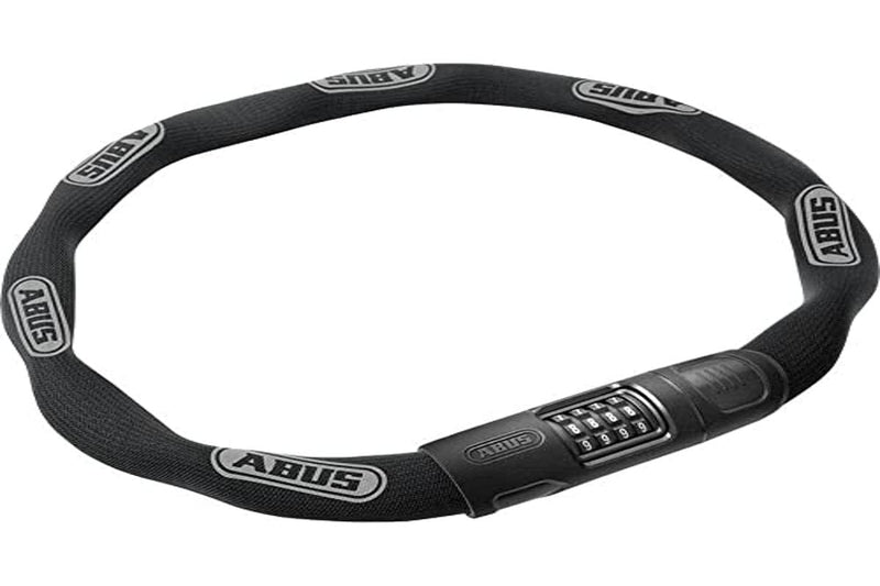 ABUS Chain Lock 8808C, Sturdy Combination Lock, Made of Specially Hardened Steel, Easy-to-Read Numbers With Cover, ABUS Security Level 9 Black 110 cm
