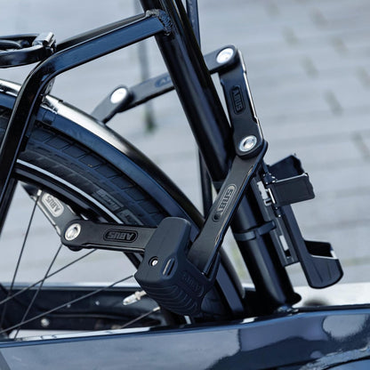 ABUS 62115 Bordo Granit XPlus 6500K/120 BK SH, 3.90 Feet, Folding Lock with SH Holder, BIkelock 120 cm / 3.9 Feet Black