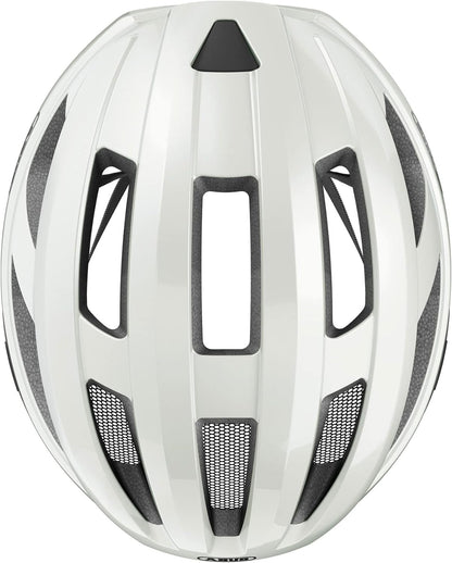 ABUS Macator Racing Bike Helmet - Sporty Bicycle Helmet for Beginners - for Women and Men White (pearl white) S Macator