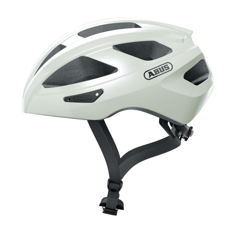 ABUS Macator Racing Bike Helmet - Sporty Bicycle Helmet for Beginners - for Women and Men White (pearl white) L
