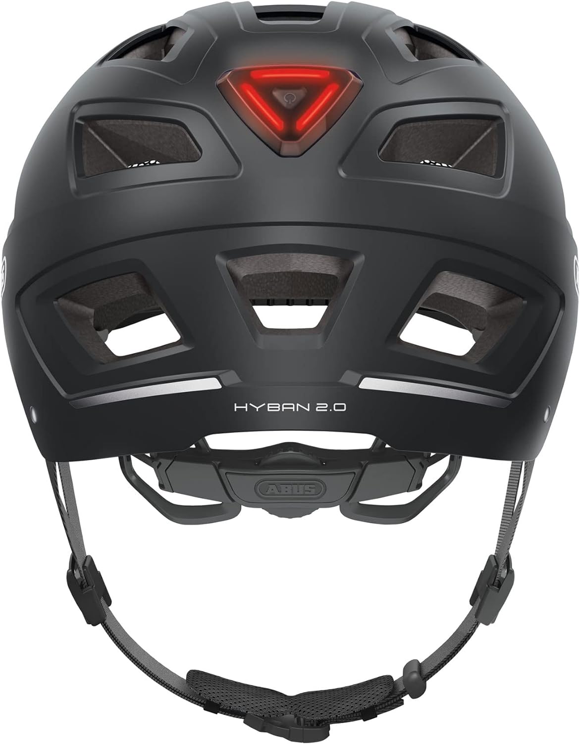 ABUS Hyban 2.0 City Helmet - Durable Bicycle Helmet for Daily Use with ABS Hard Shell - for Women and Men - Black, Size M M (52-58 cm) Black (Velvet Black)