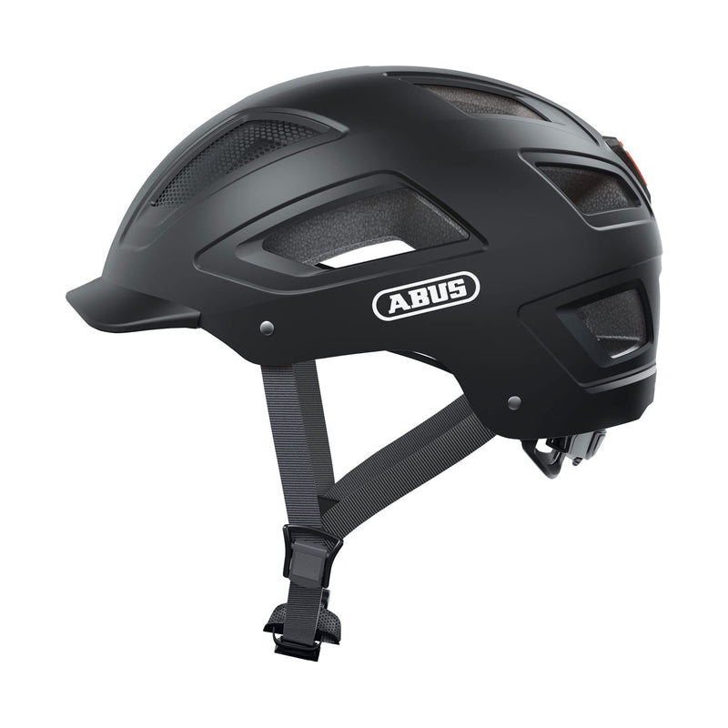 ABUS Hyban 2.0 City Helmet - Durable Bicycle Helmet for Daily Use with ABS Hard Shell - for Women and Men - Black, Size M M (52-58 cm) Black (Velvet Black)