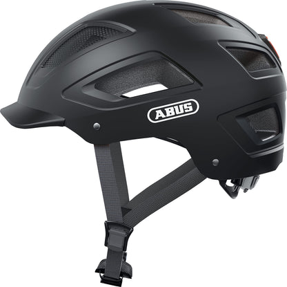 ABUS Hyban 2.0 City Helmet - Durable Bicycle Helmet for Daily Use with ABS Hard Shell - for Women and Men - Black, Size L L (56-61 cm) Black (Velvet Black)