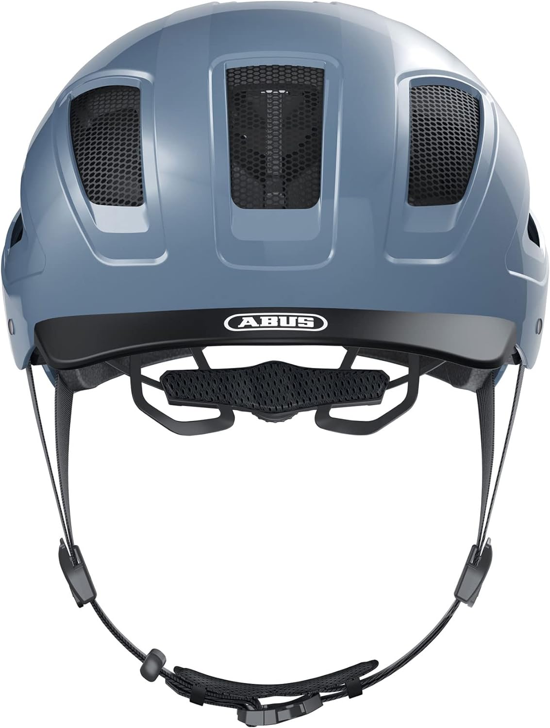 ABUS Hyban 2.0 City Helmet - Durable Bicycle Helmet for Daily Use with ABS Hard Shell - for Women and Men - Blue, Size L L (56-61 cm) Blue (Glacier Blue)