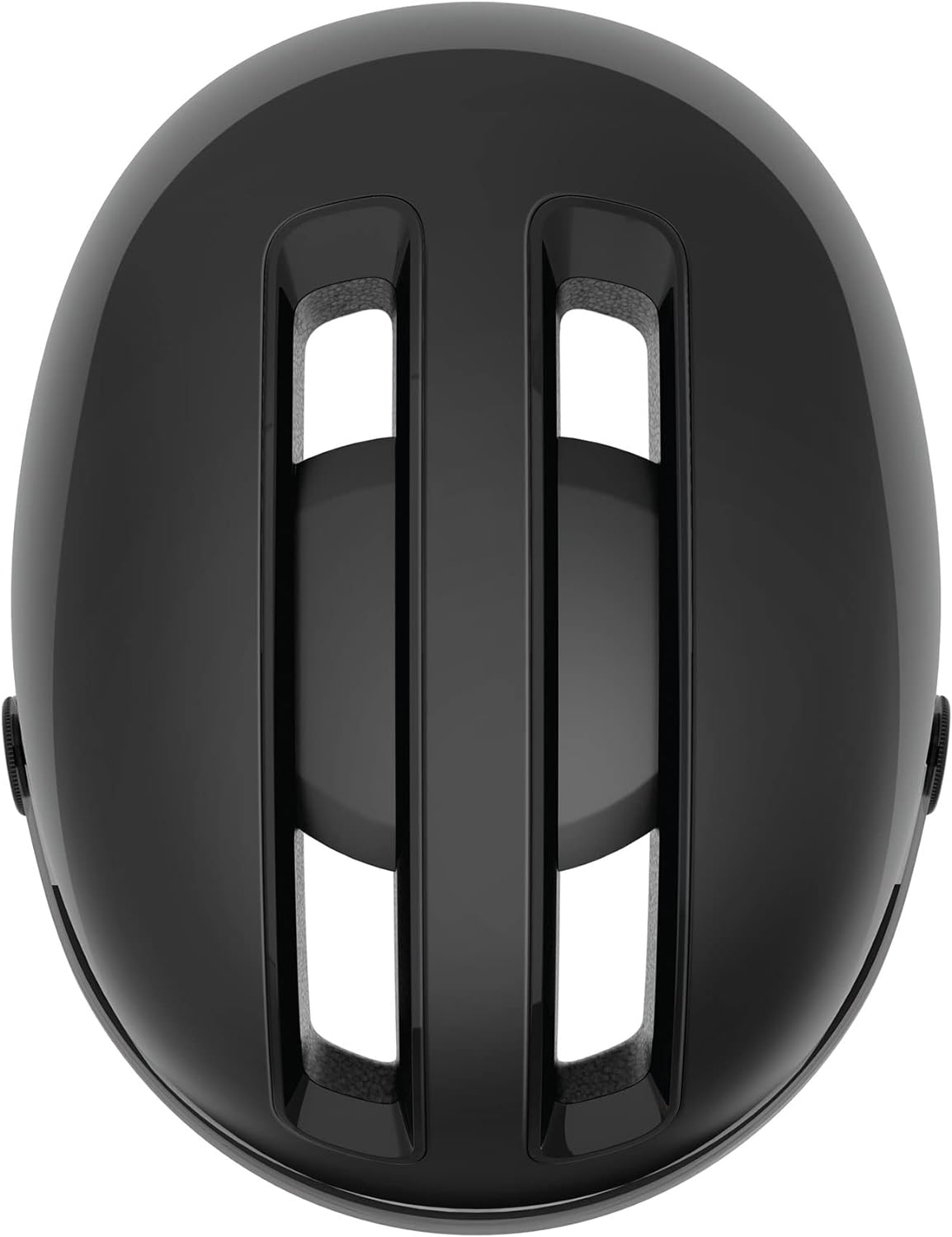 ABUS HUD-Y ACE city helmet - stylish bike helmet with visor and magnetic, rechargeable rear LED light - for men and women S (51-55cm) Schwarz (velvet black)