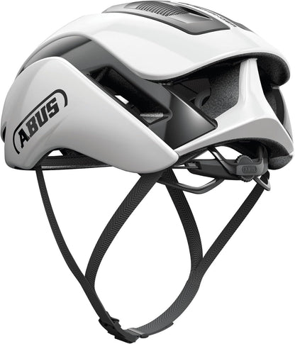ABUS GameChanger 2.0 Racing Bicycle Helmet - High-performance Aero Road Bike Helmet with Optimised Aerodynamics and Ventilation for Men and Women - Size L, White