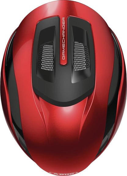 ABUS GameChanger 2.0 Road Aero Elite Helmet in Performance Red (Made in Italy) - Large (57-61cm) [Red]