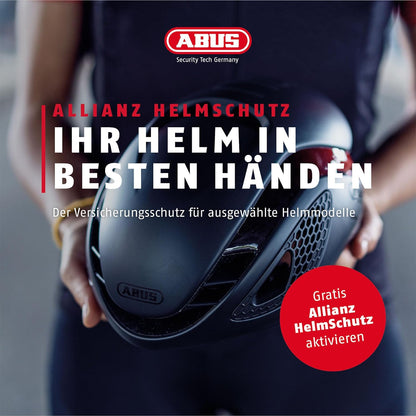 ABUS WingBack Racing Bicycle Helmet - Simple Helmet for Sporty Riding in Everyday Use M (54-58 cm) Grau (race grey)