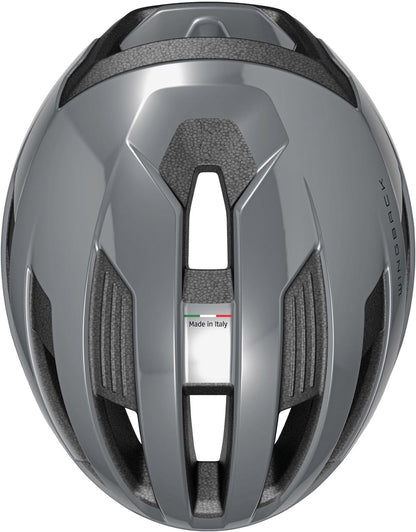 ABUS WingBack Racing Bicycle Helmet - Simple Helmet for Sporty Riding in Everyday Use M (54-58 cm) Grau (race grey)