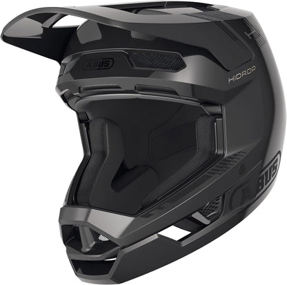 ABUS Downhill Bicycle Helmet HiDrop - Full-face Helmet with ABS Outer Shell for MTB Trails L (59-60 cm) Schwarz (shiny black)