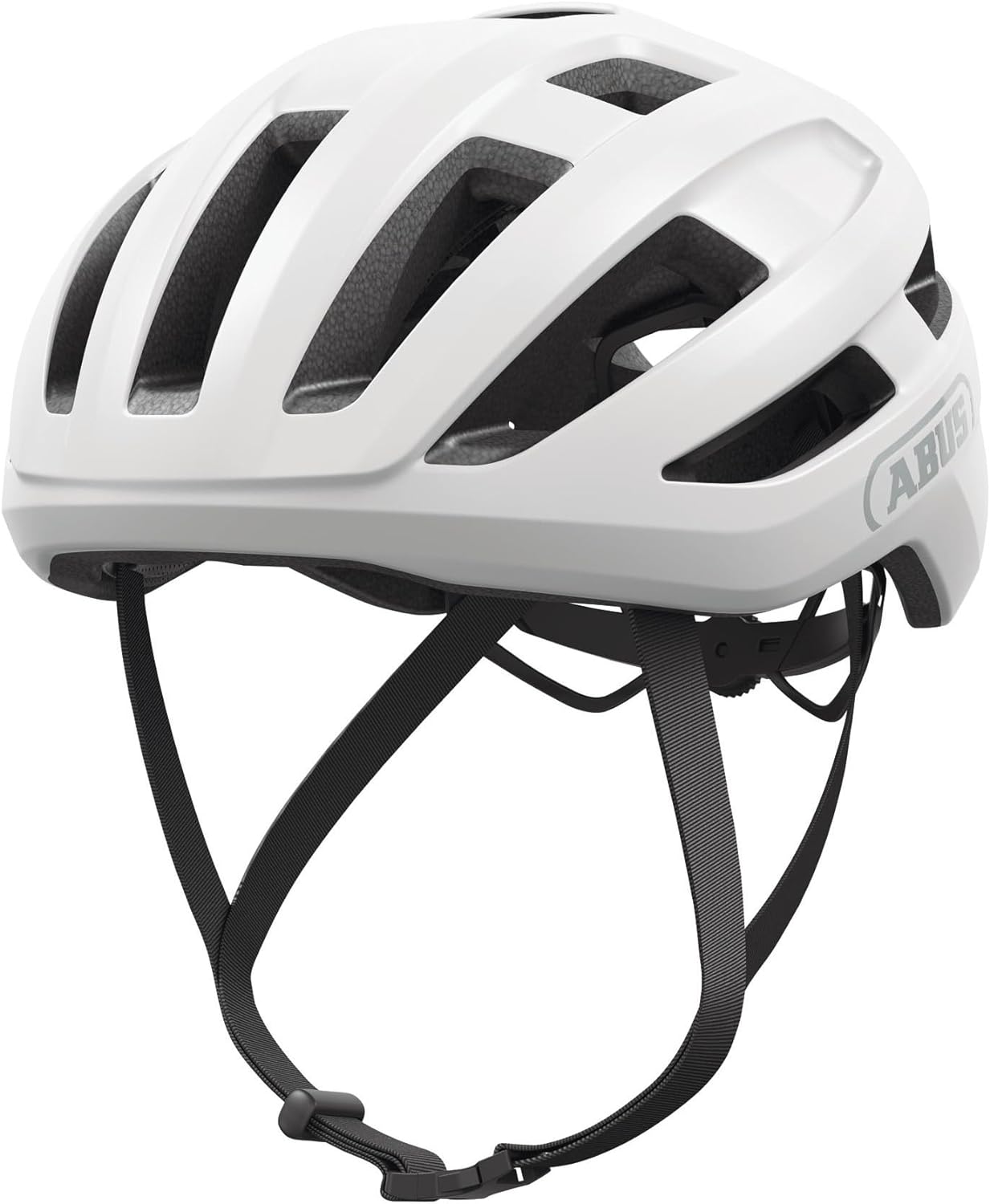ABUS PowerDome road bike helmet - lightweight bike helmet with clever ventilation system and aerodynamic profile - Made in Italy - for men and women S (51-55 cm) Weiß (polar white)
