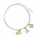 Harry Potter Charm Bracelet with Three Charms - Golden Snitch, Deathly Hallows and Time Turner
