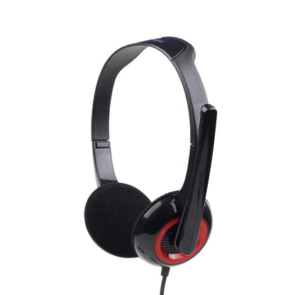 Gembird 3.5 mm mhs-002 Binaural Head-band Black, Red Headphone and Headset