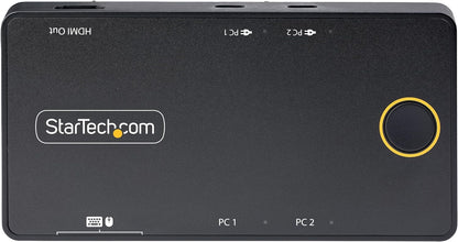 StarTech.com 2-Port USB-C KVM Switch, Single-4K 60Hz HDMI Monitor, 100W Power Delivery Pass-through for Each Laptop/Tablet, Bus Powered, USB Type-C/USB4/Thunderbolt 3/4 Compatible (C2-H46-UC2-PD-KVM
