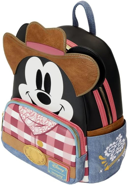 Loungefly Disney Western Mickey Mouse Double Strap Shoulder Bag, Multi, Mini
