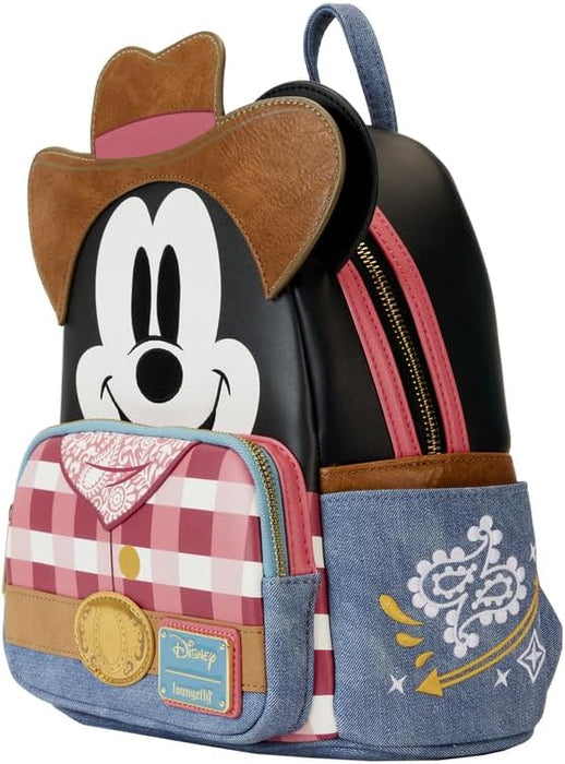 Loungefly Disney Western Mickey Mouse Double Strap Shoulder Bag, Multi, Mini
