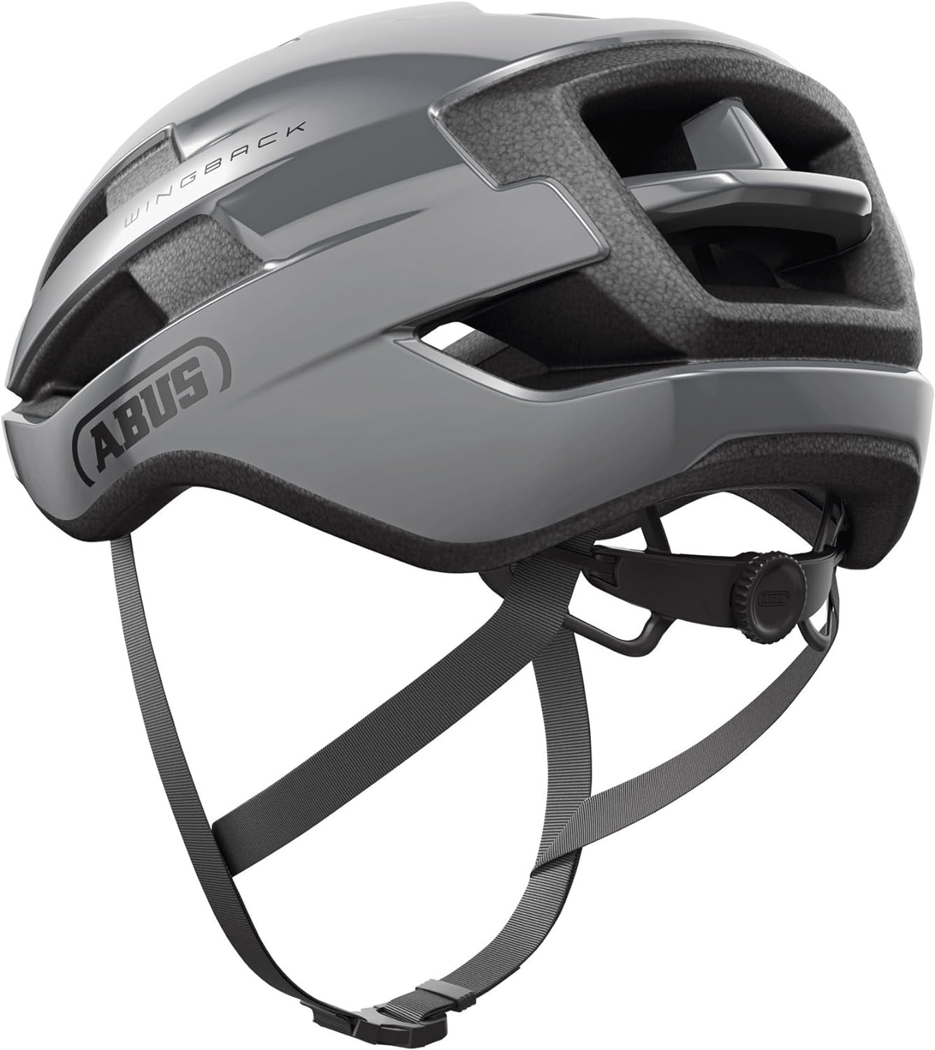 ABUS WingBack Racing Bicycle Helmet - Simple Helmet for Sporty Riding in Everyday Use S (51-55 cm) Grau (race grey)