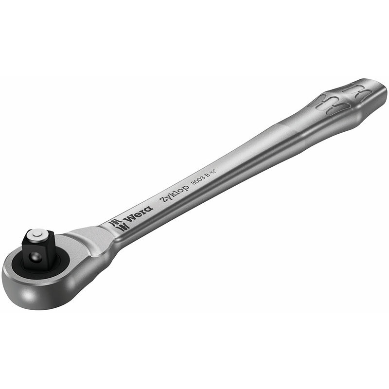 Wera 05004033001 8003 B Zyklop Metal-Knarre mit Durchsteckvierkant mit 3/8Zoll-Antrieb , 3/8 Zoll x 222.0 mm