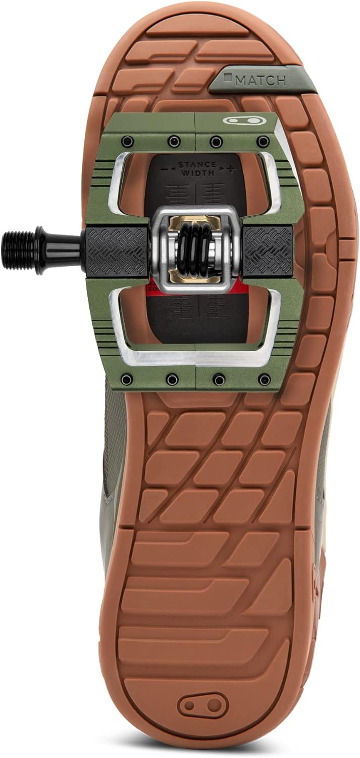 CRANKBROTHERS Mallet DH Mixed Automatic Pedals, Green, 100 mm x 78 mm